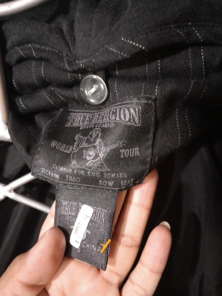 Женская нарядная толстовка с капюшоном True Religion размер Small черная - Изображение 3 из 4