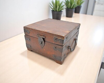 Vintage Wooden Square Storage Chest Box Original Old Hand Crafted | eBay