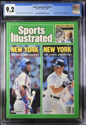 CGC 9.2 NEWSSTAND-Sports Illustrated 1987 Darryl Strawberry Don Mattingly pop 1 