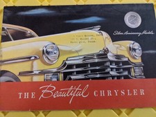 1949 CHRYSLER Silver Anniversary Automobile Color Sales Brochure!