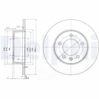 2X Delphi BG3681 Bremsscheibe Passend FüR Nissan Opel Renault