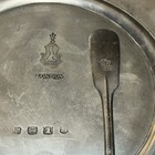 18th Century Pewter Water-Warming  Plate w/Vintage Pewter Spoon — photo 7