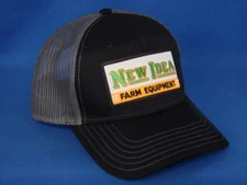 New Idea Farm Equipment - Tractor Hat - Black And Dark Gray Mesh - Snapback