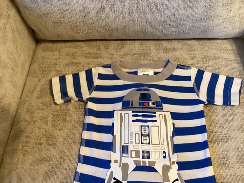 Hanna Andersson Star Wars Boy 3 or 90 Stripe R2D2 Snug Fit PJ Top - Picture 2 of 12