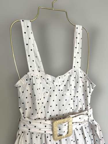 Asos Corset mini dress size Uk 10 Ivory belted sleeveless sweetheart - Picture 3 of 15