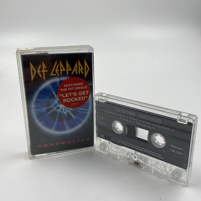 DEF LEPPARD ADRENALIZE CASSETTE TAPE ALBUM + HYPE STICKER