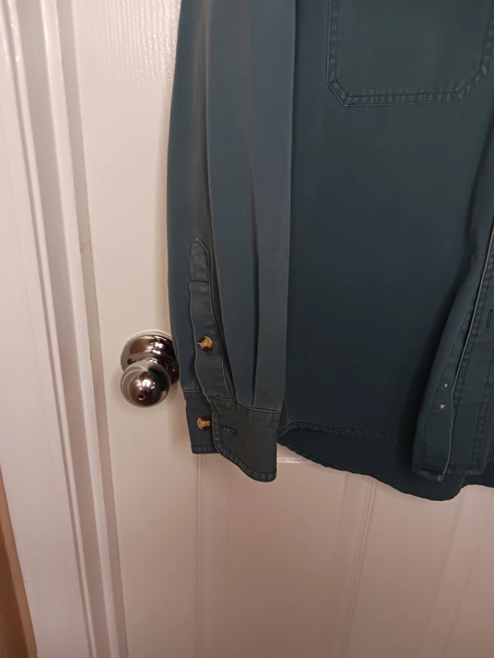 Рубашка на пуговицах Cabelas Outdoor Gear зеленая синяя средняя рубашка мужская одежда для улицы - Изображение 3 из 4