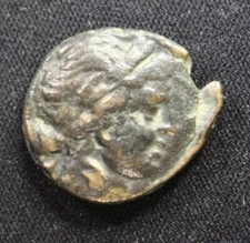 Thessaly THESSALIAN League Trichalkon Athena Apollo Ancient Greek Bronze Coin
