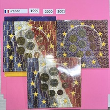 3 COFFRETS BU 8 pce France 1999 sans blister 2000 2001 Neuf Avec Blister 🇫🇷