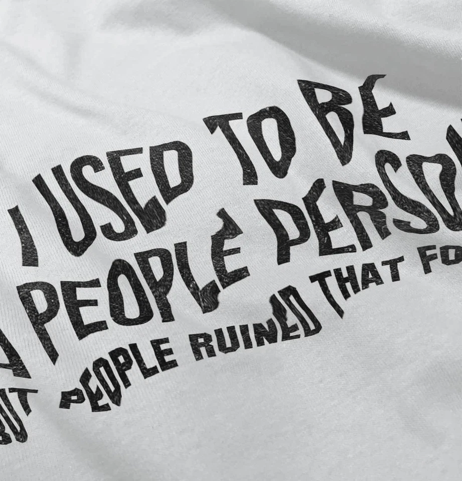 Camiseta Camiseta para Adultos Usada Para Ser Una Persona Divertida Antisocial Manga Larga Foto 3 de 3