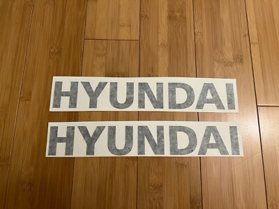 Hyundai Excavator Construction Logo Decal 12  Black - Set Of 2 - Equipment Logo