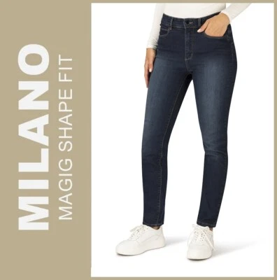 STOOKER MILANO | medium blue | WOMEN 5-Pocket Denim Jeans | Magic Shape Fit