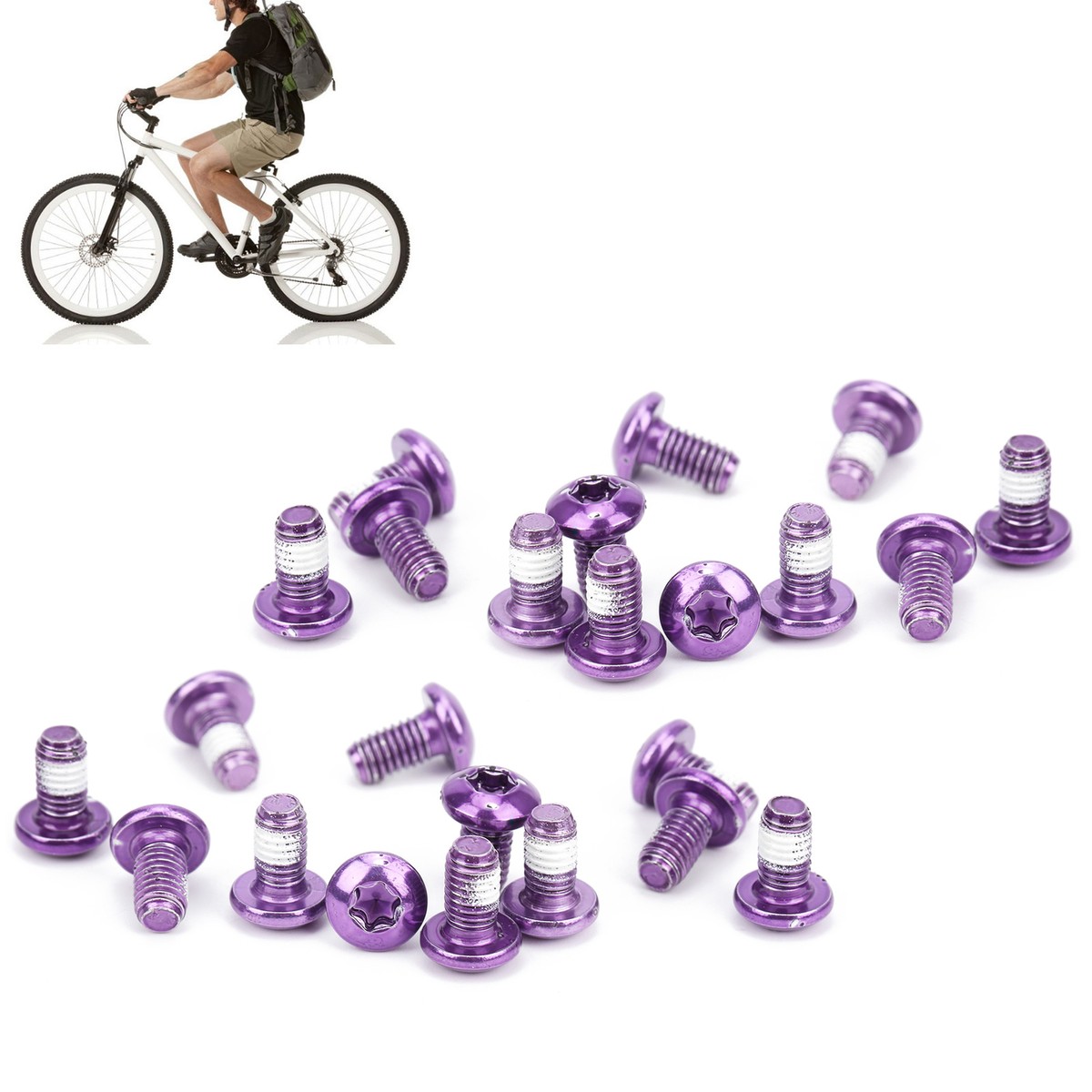 m5to.com Purple)ZTTO 24PCS Alloy Steel Bicycle Brake Rotor Bolts