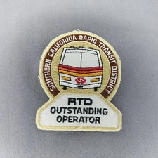 RTD Rapid Transit District Southern California Outstanding Operator 3.5" Patch