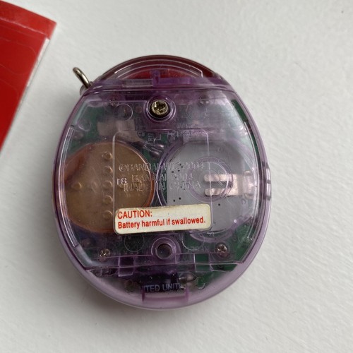 Tamagotchi Bandai Wiz 2004 See Through Clear Purple Design Virtual Pet Working - Picture 8 of 12
