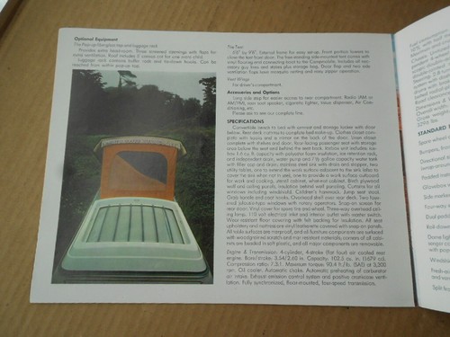 1970 VW Volkswagen Campmobile Bus Dealer Sales Color Brochure Original OEM - Picture 7 of 9