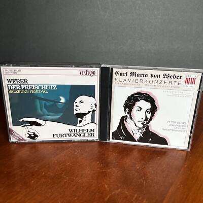 Lot: 2 Carl Maria von Weber CD Klavierkonzerte Piano Concertos Der Freischutz