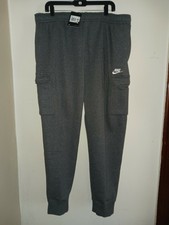 Nike Men's Sportswear Club Fleece Cargo Sweatpants Black Size XL Cd3129 010  for sale online | eBay