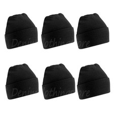 6 pcs Kids Boy Girl Children Black Warm Winter Beanies Hats Knit Skull Cap Lots