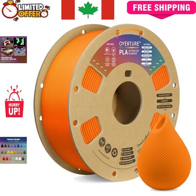 Tangle-Free 1.75mm Orange PLA Filament, 1kg Eco-Friendly Design for FDM Printers