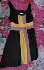 NEW NWT Womens L brown & yellow dress A'reve classic tan boho cottagecore cute