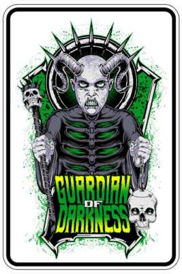 GUARDIAN OF DARKNESS sign Metal funny man cave House decor D365