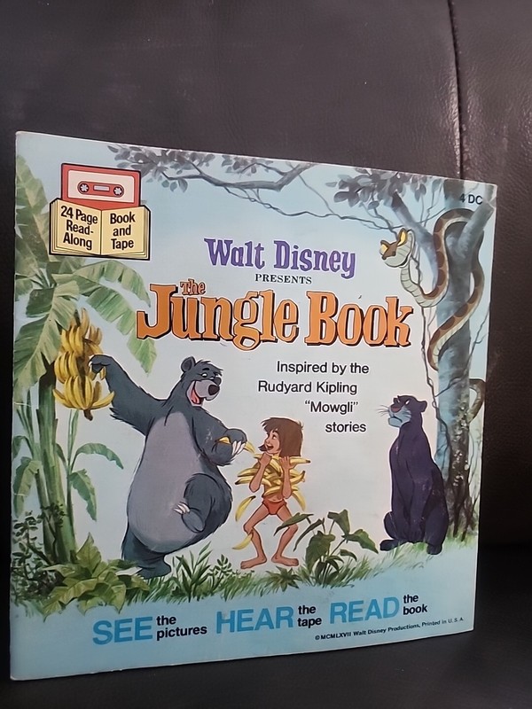 Walt Disney The Jungle Book Read Along Book 1977 Paperback   No Tape