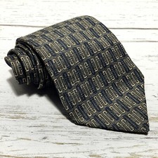 B.D. Baggles 100% Silk Gray Wide Tie Made in USA 4W 56L