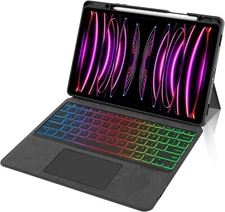 Keyboard Case for Apple Ipad Pro 12.9 Inch, 7 Color Backlit, Detachable Wireless