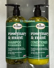 (2-Pk) Difeel ~BIOTIN Growth Strengthening ROSEMARY & MINT SHAMPOO + CONDITIONER