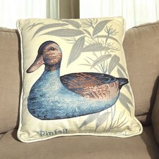 Pintail duck throw 10  small couch pillow bed cottage nature bird decor animal