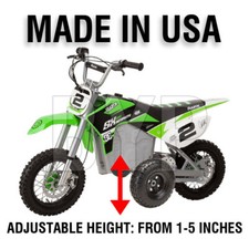 Adjustable Height Razor SX500 500 SX - Kids Dirt Bike Training Wheels USA Made