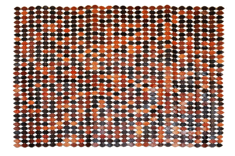 Modern floor rugs patchwork cow leather rug Bohemian new rugs 2-28 - Image 4 of 4