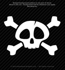 Boneheadz  Skull  Crossbones Vinyl Decals Sticker - 4 Sizes - 25 Colors