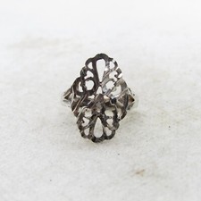 NF Sterling Silver 925 Filigree Ring Size 6.5 K6211