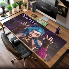 HOT-40*90cmCustomizable Blue Girl Gaming Mouse Pad - Non-Slip Rubber Desk Mat w/