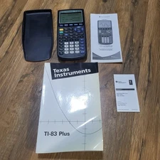 Texas Instruments TI-83 Plus Graphing Calculator Manual Tested Working