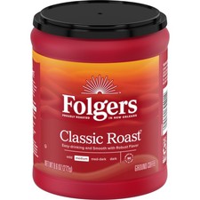 Folgers Classic Roast Ground Coffee, Medium Roast, 9.6 oz Canister