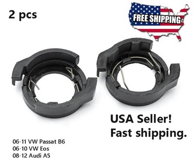 Two (2X) for VW Passat B6 H7 HID LED Convert Adapter Retainer Holder Socket VDUB