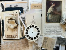 Lot of Vintage Ephemera Junk Journal Scrapbook, 50 original pieces unique