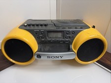 Sony ESP Sports CFD-980 CD/Radio/Cassette Yellow Boombox PARTS/REPAIR ONLY READ