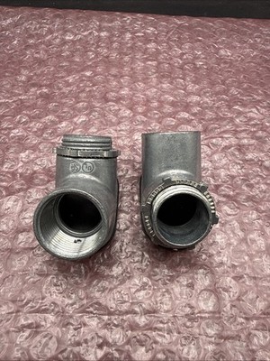 Raco 2663 Pull Elbow, 3/4'' Hub Zinc M to F Threaded - Pack of 2 NEW