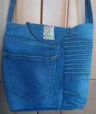 UNIKAT ♔ HANDTASCHE ♔ SET ♔ Jeans ♔ UPCYCLING ♔ TASCHE ♔ 27X27 cm ♔ EINZELSTÜCK