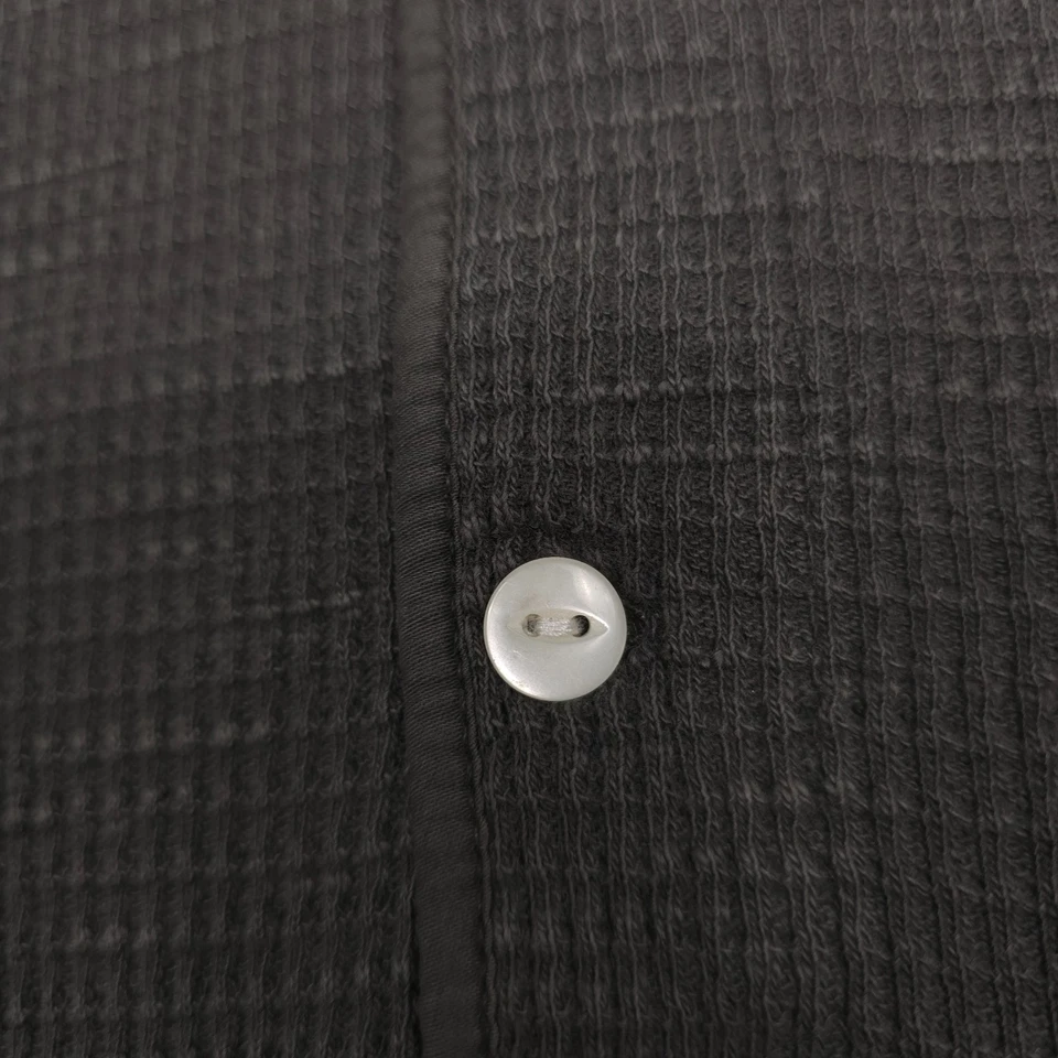 RRL Ralph Lauren Faded Black Three-Button Cotton Henley Shirt Mens Size Medium - Image 3 of 4