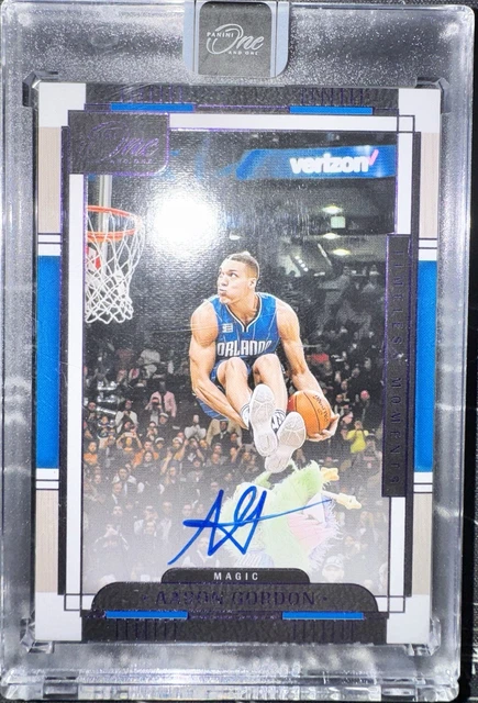 2023-24 Panini One and One Timeless Moments Autographs Aaron Gordon Purple /35