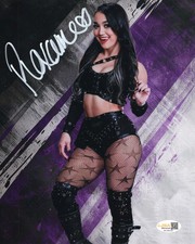 Roxanne Perez (metallic 8x10) FUNHOUSE JSA certed NXT WWE photo signed autograph
