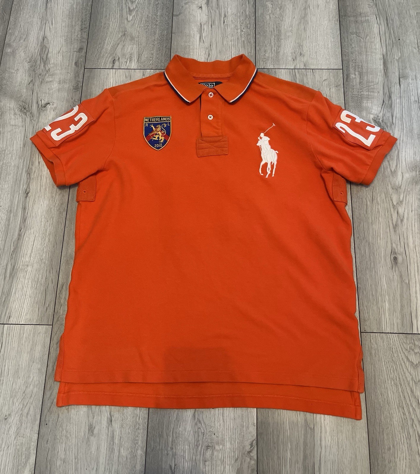 Polo Ralph Lauren Orange Netherlands #23 Big Pony Taglia L