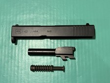 USED OEM GLOCK 43 COMPLETE SLIDE BARREL GUIDE ROD RECOIL SPRING SIGHTS BLACK