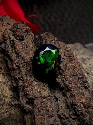 11x9x6MM Oval Opal- Black Ethiopian Fire opal- Welo fire opal October birthstone