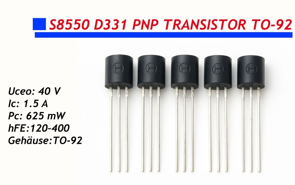 S8550 D331 PNP TRANSISTOR TO-92 – FÜR STEUERGERÄTE NEU | eBay.de